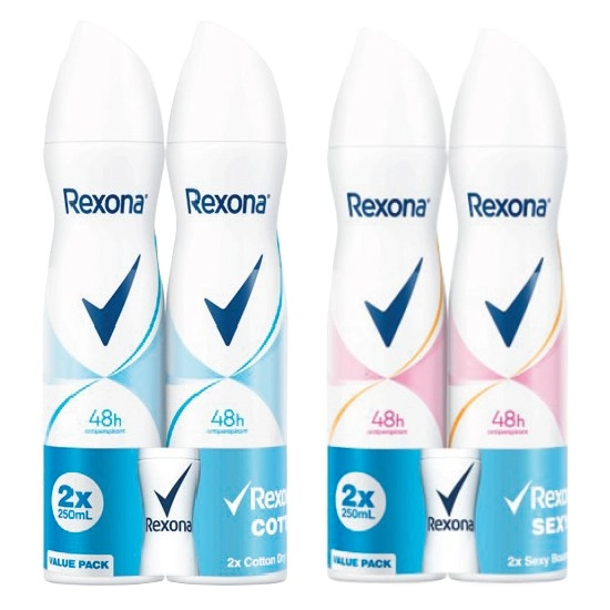 Rexona 250ml Twin Pack