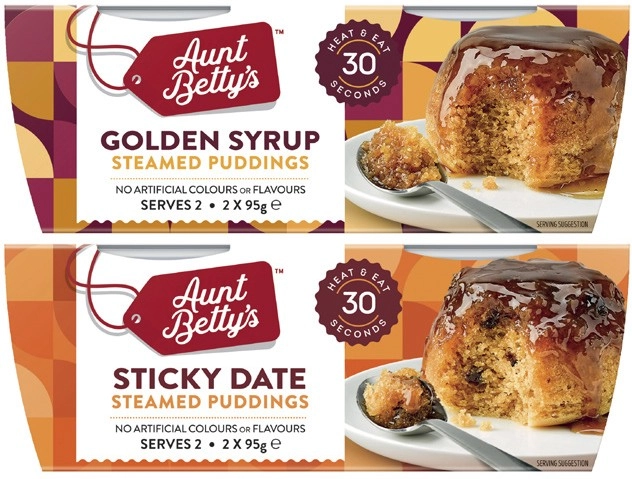 Aunt Betty's Puddings 2 Pack 190g-220g