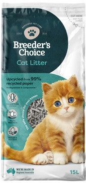 Breeders Choice Cat Litter Paper 15 Litre