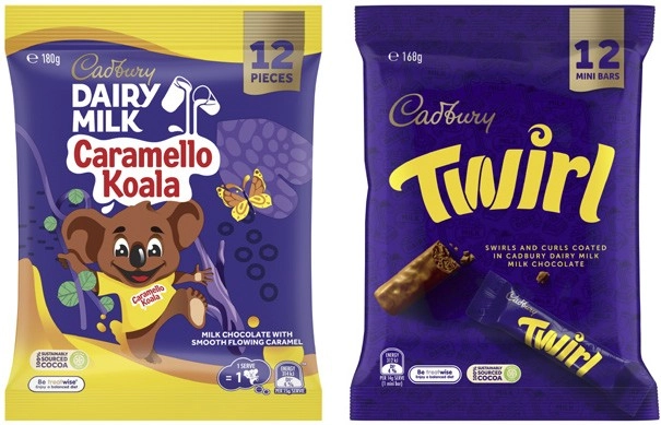 Cadbury Sharepacks 144g-180g