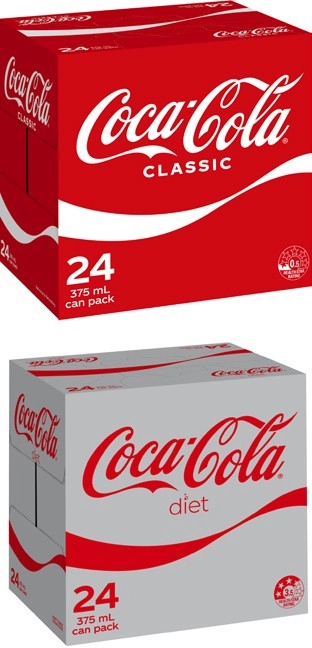 Coca-Cola Soft Drink 24x375mL