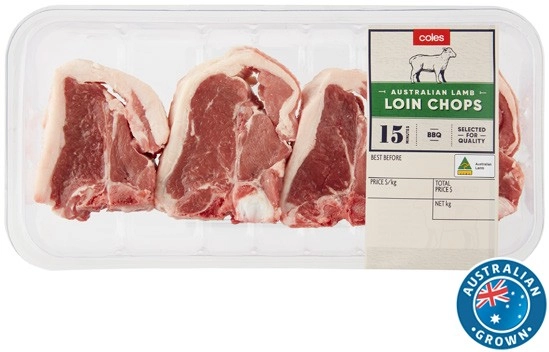 Coles Australian Lamb Loin Chops