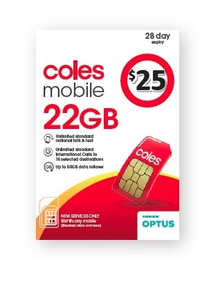 Coles Mobile $25 Prepaid SIM