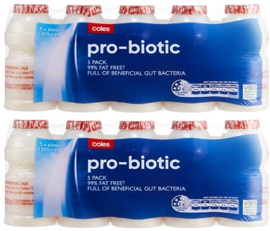 Coles Pro-B Fermented Milk Drink 5x61mL