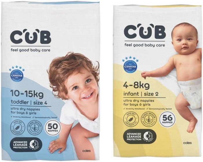 CUB Unisex Bulk Nappies 40 Pack-56 Pack