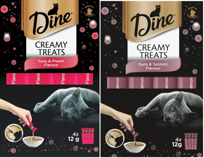 Dine Creamy Treats Cat Food 4x12g