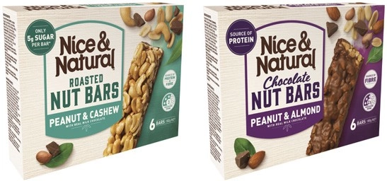 Nice & Natural Nut Bars 180g-192g