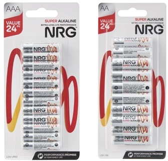 NRG Batteries AA or AAA 24 Pack