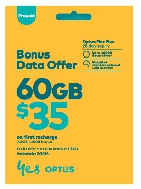 Optus $35 Prepaid SIM Starter Kit