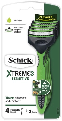 Schick Xtreme 3 Sensitive Disposable Razors 4 Pack