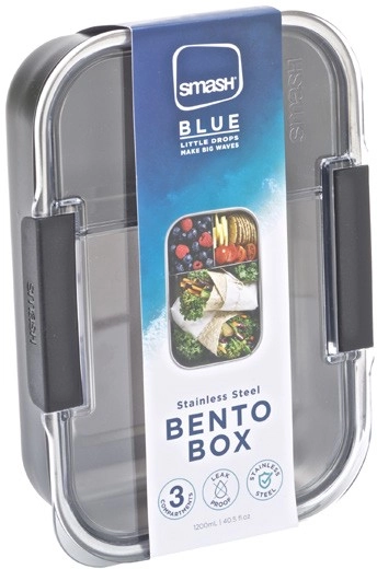 Smash Blue Stainless Steel Bento Box 1300mL