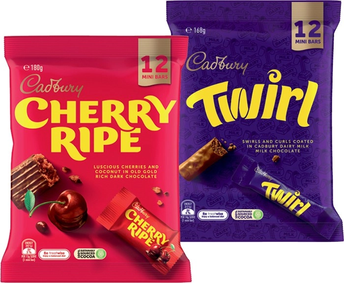 Cadbury Sharepacks 144-180g Selected Varieties