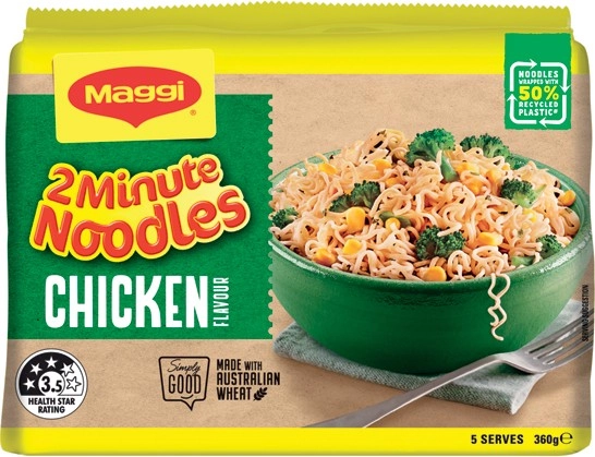 Maggi 2 Minute Noodles 5 Pack Selected Varieties