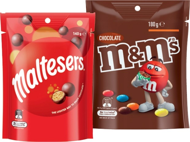 Maltesers, M&M's, Pods or Skittles Pack 120-200g Selected Varieties