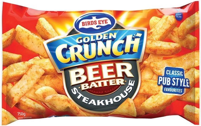 Birds Eye Golden Crunch Chips in Beer Batter 750g Selected Varieties