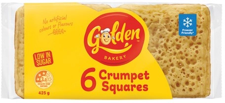 Golden Crumpet Squares 6 Pack