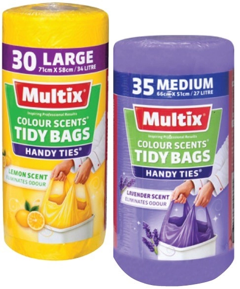 Multix Colour Scents Kitchen Tidy Bags 30-35 Pack Selected Varieties