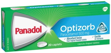 Panadol Optizorb Tablets or Caplets 20 Pack*