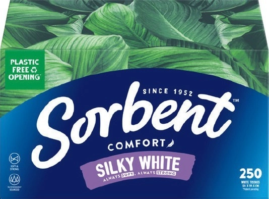 Sorbent Silky White Tissues 250 Pack