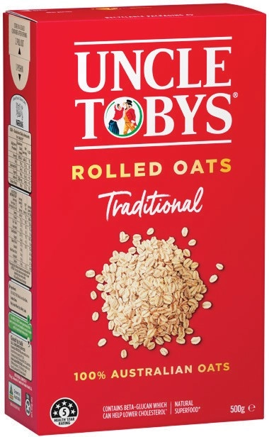 Uncle Tobys Traditional or Quick Oats 500g