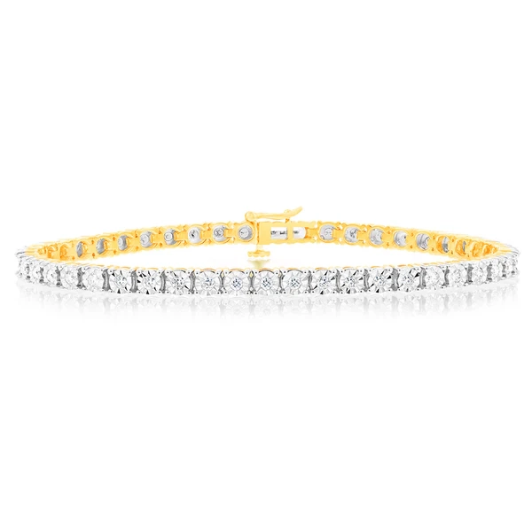 1 Carat Diamond Tennis Bracelet in 9ct Yellow Gold – Shiels Jewellers