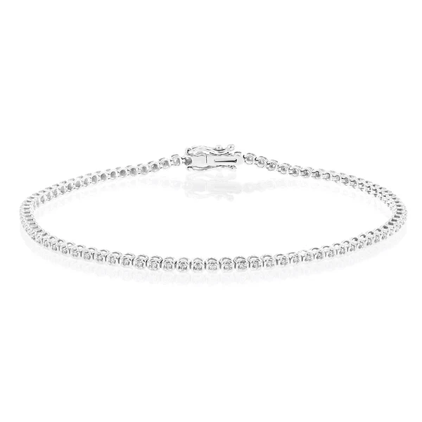 1/4 Carat Luminesce Lab Grown Diamond Silver Tennis Bracelet Length 17 – Shiels Jewellers