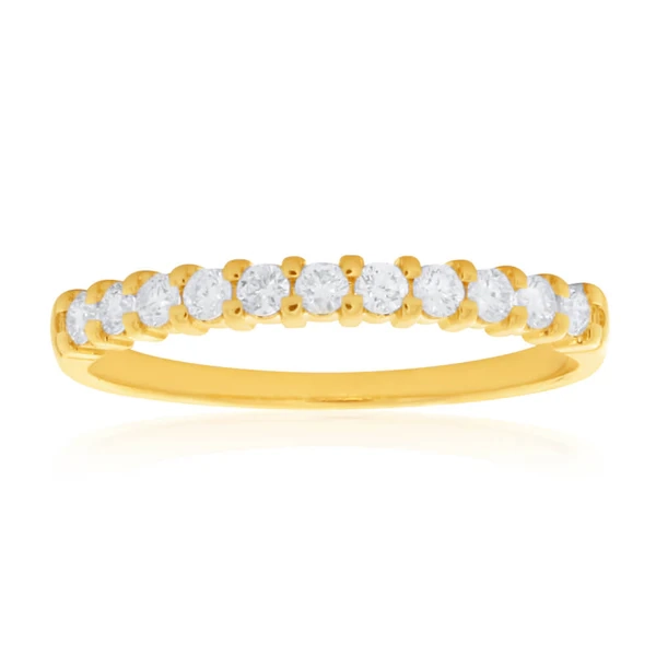 18ct Yellow Gold Ring With 1/4 Carat Diamonds – Shiels Jewellers