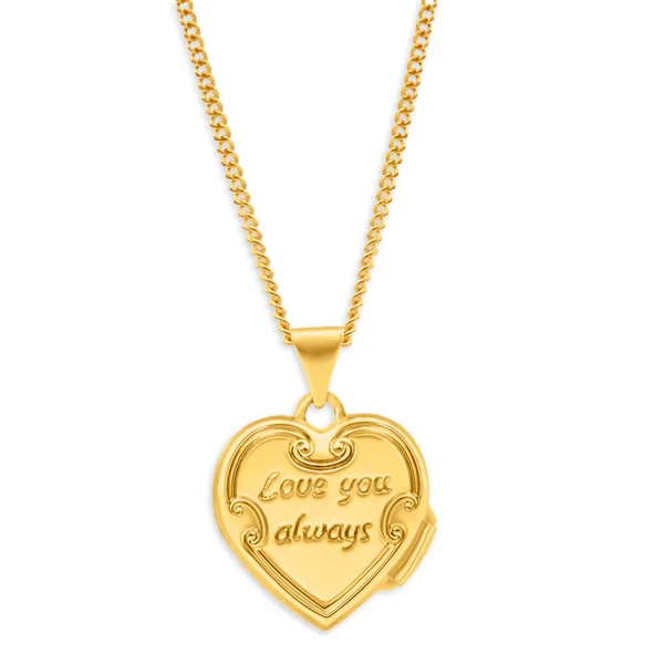 9ct 2 Toned 'Love You Always' Locket – Shiels Jewellers