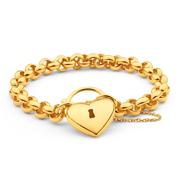 9ct Delightful Yellow Gold Silver Filled Belcher Bracelet – Shiels Jewellers