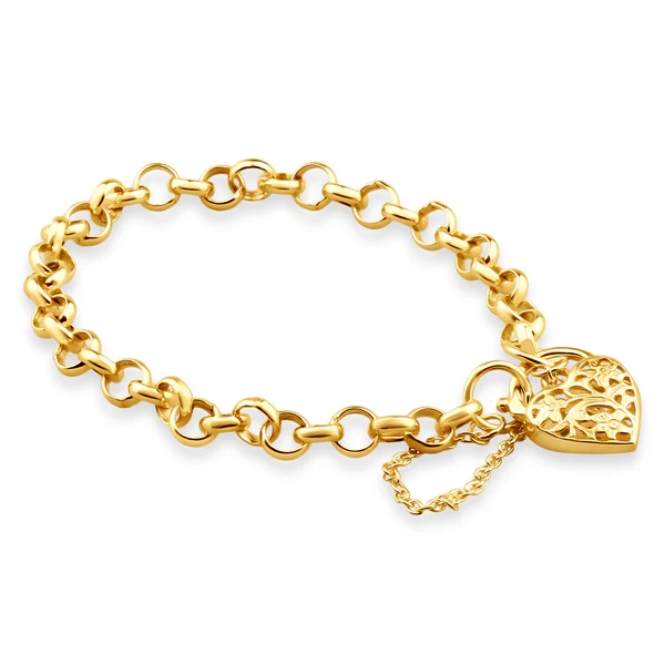 9ct Exquisite Yellow Gold Silver Filled Belcher Bracelet – Shiels Jewellers