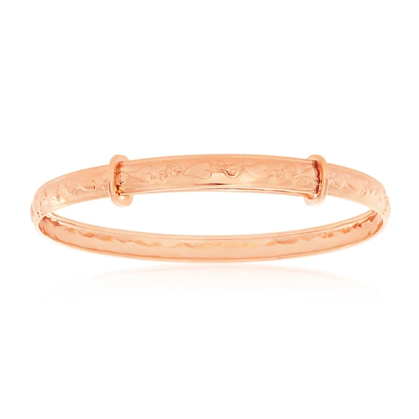 9ct Rose Gold D Shaped Baby Bangle – Shiels Jewellers