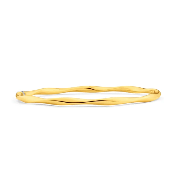 9ct Silverfilled Open Twist Bangle Yellow 65mm – Shiels Jewellers