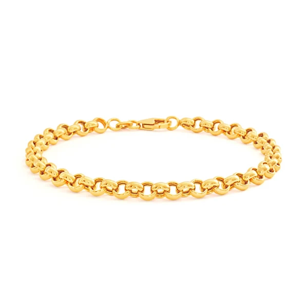 9ct Superb Yellow Gold Silver Filled Belcher Bracelet – Shiels Jewellers