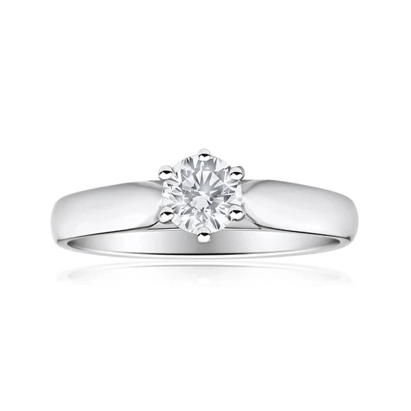 9ct White Gold Solitaire Ring With 0.5 Carat Diamond – Shiels Jewellers