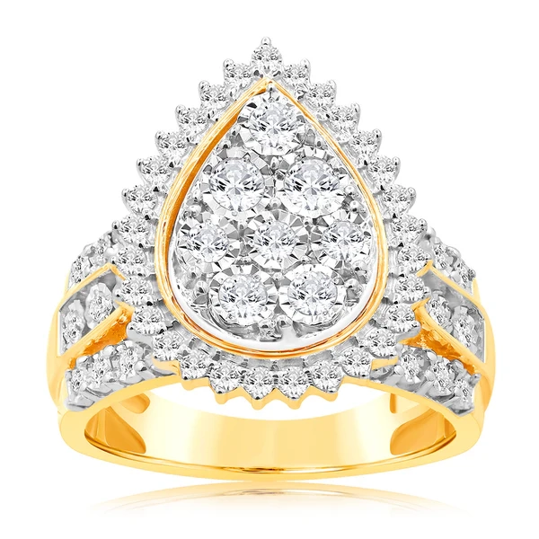 9ct Yellow Gold 1 Carat Pear Shape Diamond Ring – Shiels Jewellers