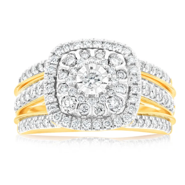 9ct Yellow Gold 1.00ct Diamond Dress Ring – Shiels Jewellers