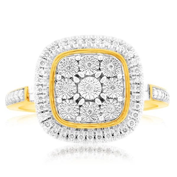 9ct Yellow Gold 1/6 Carat Diamond Dress Ring – Shiels Jewellers