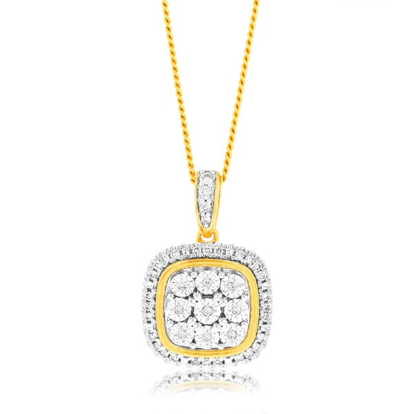 9ct Yellow Gold 1/6 Carat Diamond Pendant – Shiels Jewellers