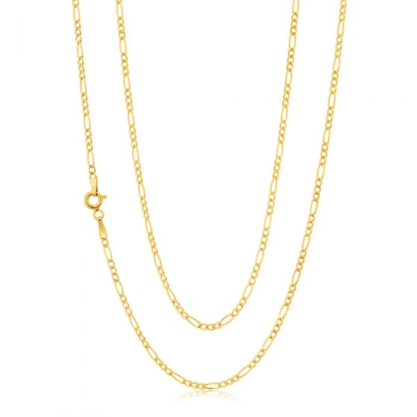 9ct Yellow Gold 3:1 Figaro 50cm Chain 50Gauge 9Y – Shiels Jewellers