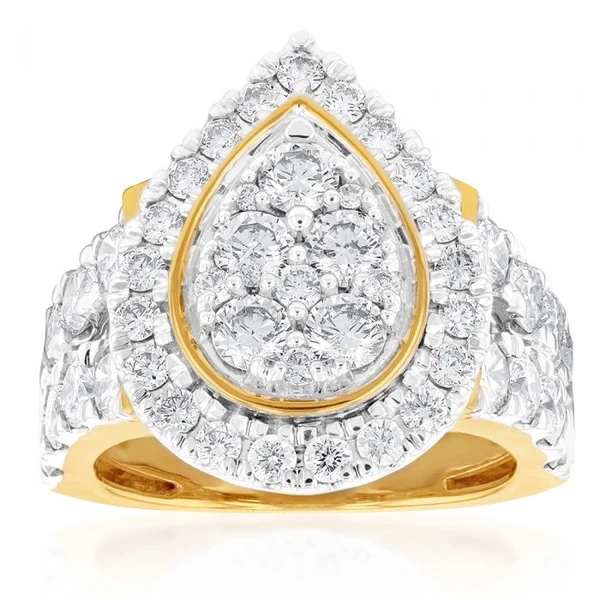 9ct Yellow Gold 4 Carat Diamond Ring with Brilliant Cut Diamonds – Shiels Jewellers