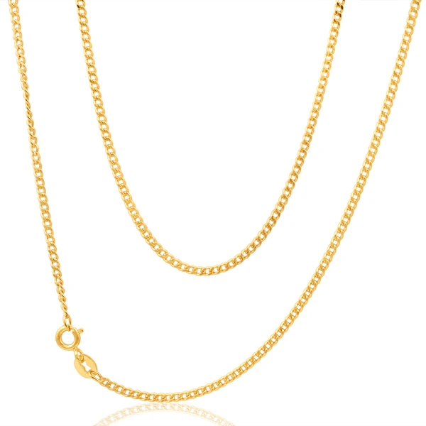 9ct Yellow Gold 50 Gauge Curb 40cm Chain – Shiels Jewellers