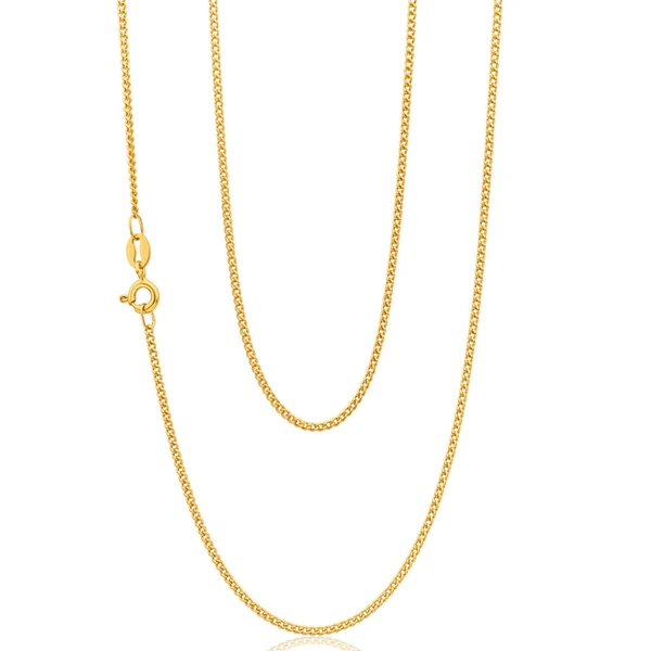 9ct Yellow Gold 50cm 40 Gauge Curb Chain – Shiels Jewellers