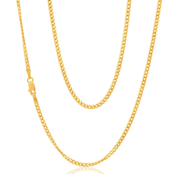 9ct Yellow Gold 55cm 60 Gauge Curb Chain – Shiels Jewellers