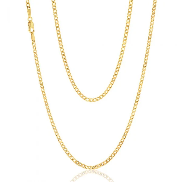 9ct Yellow Gold 55cm 70 Gauge Curb Chain – Shiels Jewellers