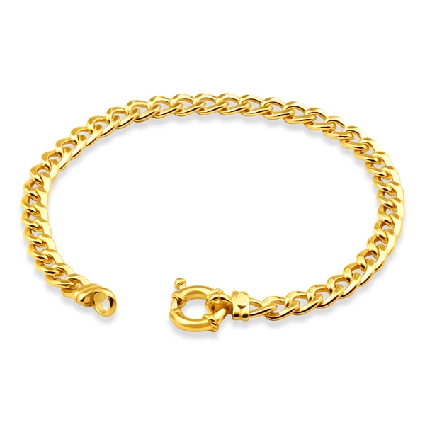 9ct Yellow Gold Copper Filled 19cm Curb Bracelet 150Gauge – Shiels Jewellers