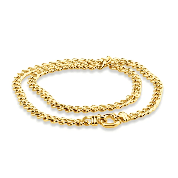 9ct Yellow Gold Copper Filled 45cm Curb Chain Boltring 150Gauge – Shiels Jewellers