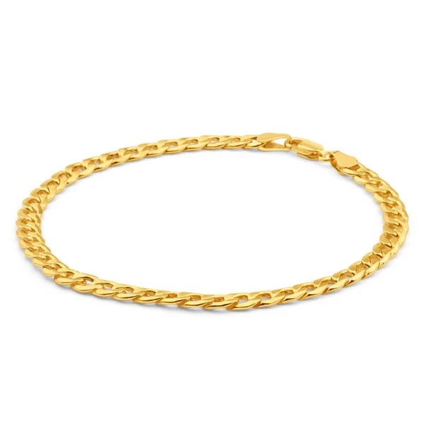 9ct Yellow Gold Copper Filled Curb Bracelet 120Gauge – Shiels Jewellers