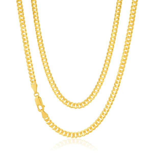 9ct Yellow Gold Curb Chain 45cm 90 Gauge – Shiels Jewellers