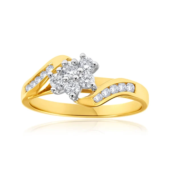 9ct Yellow Gold Diamond Enticing Ring – Shiels Jewellers