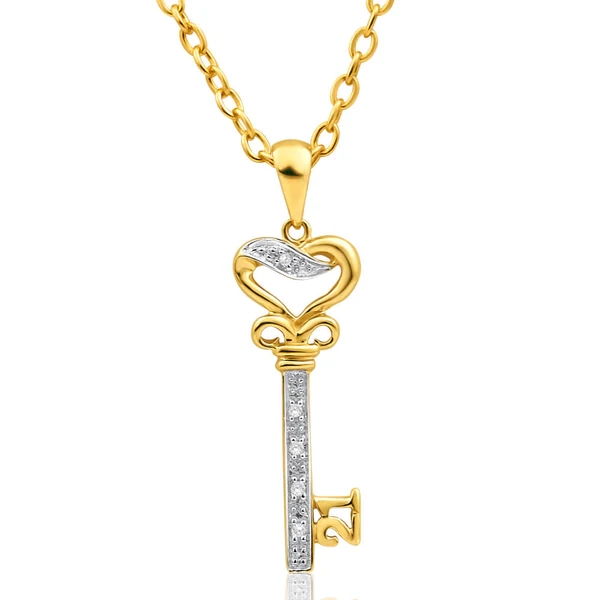 9ct Yellow Gold Diamond Set '21' Key Pendant – Shiels Jewellers